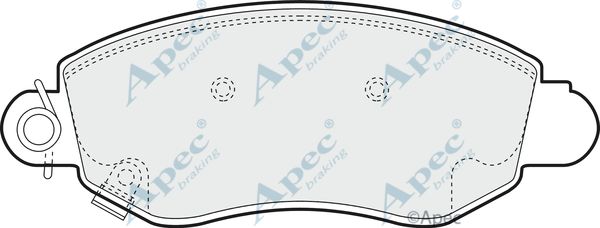 APEC BRAKING stabdžių trinkelių rinkinys, diskinis stabdys PAD1167